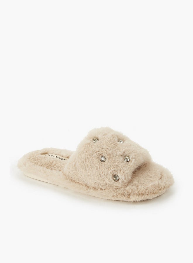 Le Confort Women Embellished Bedroom Slides - Image 2